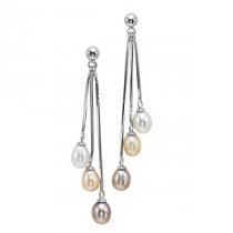 Freshwater Pearl Earrings in Sterling Silver / 130EO6WOP