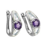 Amethyst Earrings in Sterling Silver / FE1111