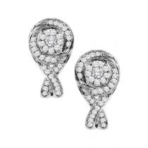 1/3 ctw Diamond Earrings in 10K White Gold / FE1143
