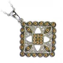 1/3 ctw Brown and White diamond Pendant. / FP4089