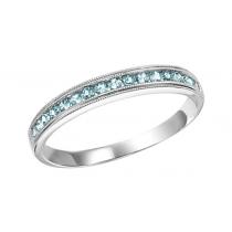 Blue Topaz Ring in 14K White Gold / FR1242