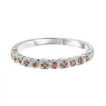 Brown Diamond Ring in 10K White Gold / FR1308