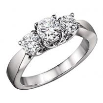 2 ctw Three Stone Diamond Ring in 14K White Gold/HDR1365LW
