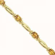 14K Yellow Gold & Citrine Bracelet / JB2482YC