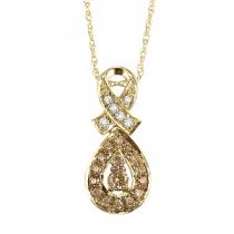 1/4 ctw Brown and White diamond Pendant. / NP647