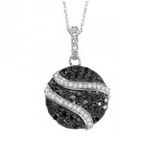 1/2 ctw Black and White diamond Pendant. / NP650