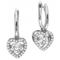 Rhythm of Love Earrings in 14K WG - 3/4 ctw / ROL1016