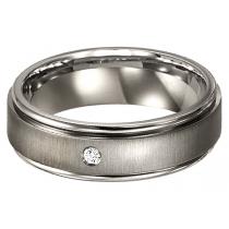 Men's Diamond Ring in Titanium/TI1002
