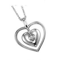 Silver Diamond Pendant / UP1013BX