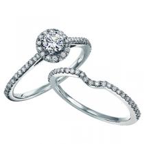 Gold Diamond Engagement Ring Set 1/2 ctw / WB5600E&W